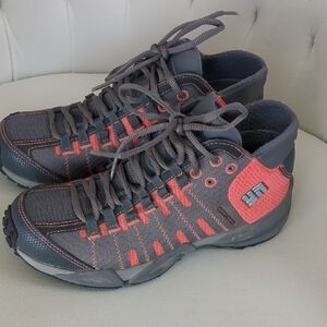 Columbia Gray and Coral Hiking Shoes